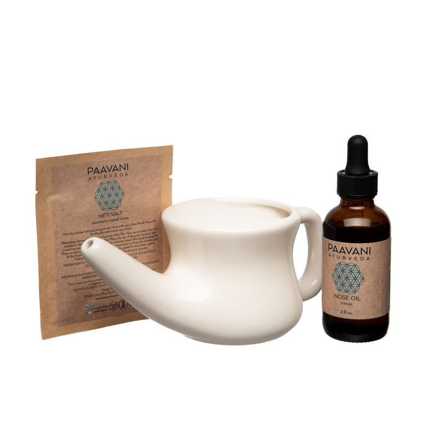 Nasal Care Ritual | Ayurvedic Neti & Nasya Kit for Sinus Health